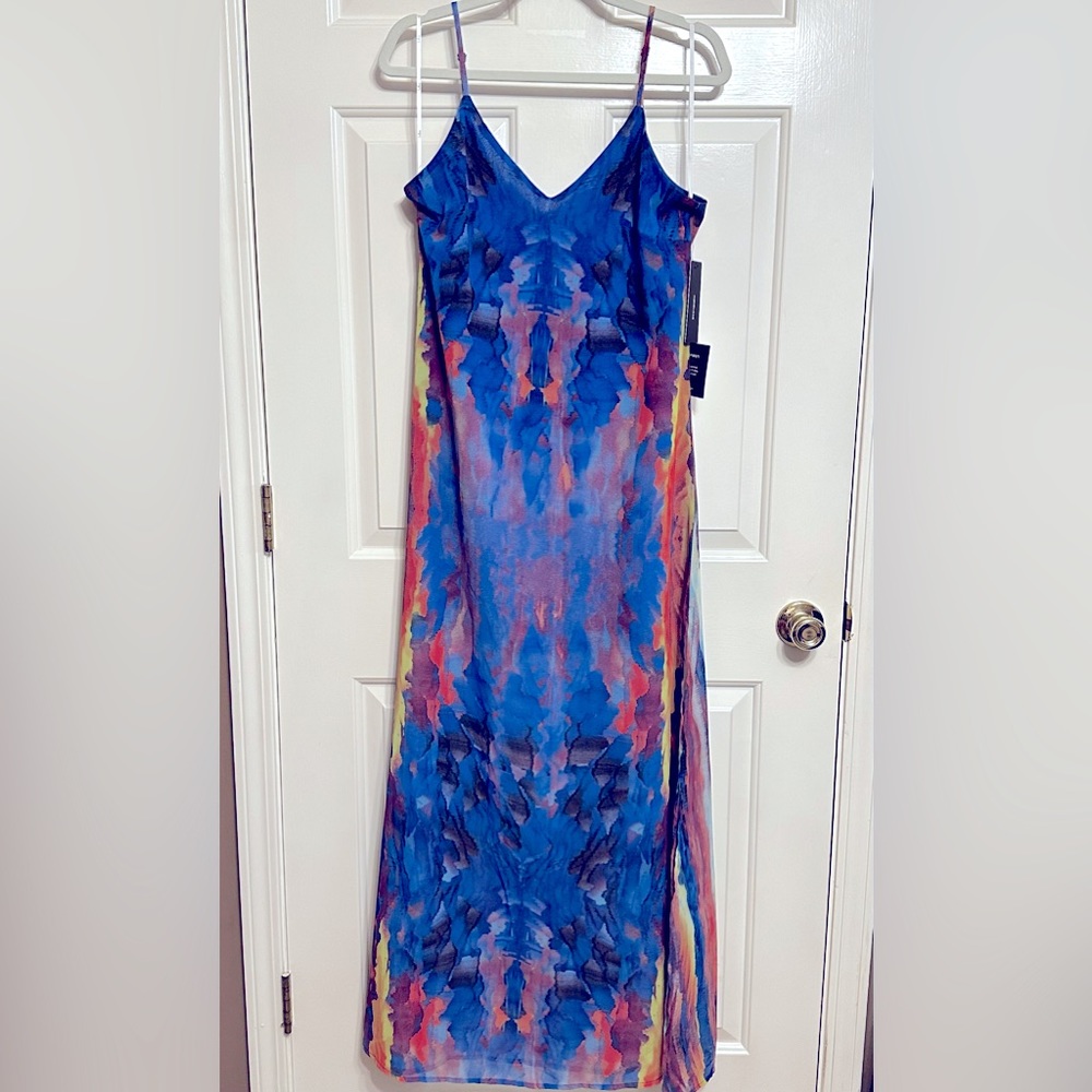 Lulus Blue V-neck Maxi Dress - Small - NWT